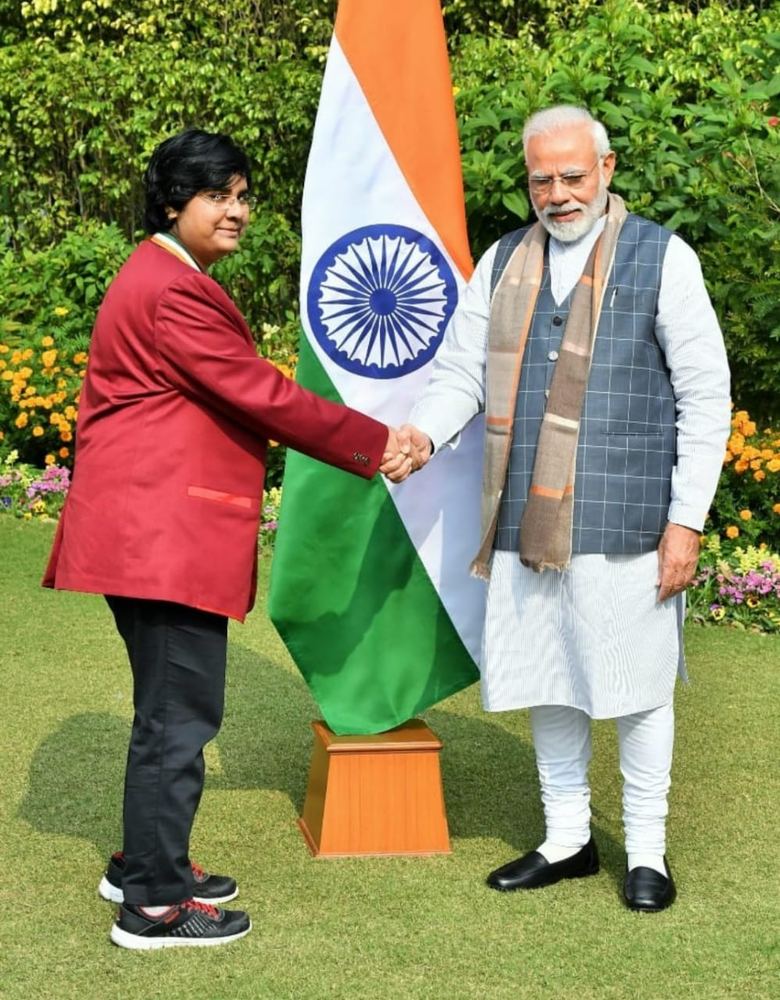that time I shook hands with the PM