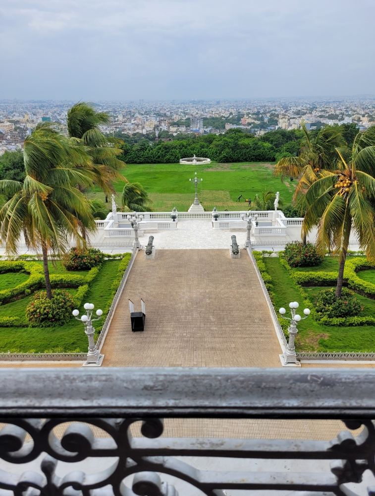 the city below, the palace above