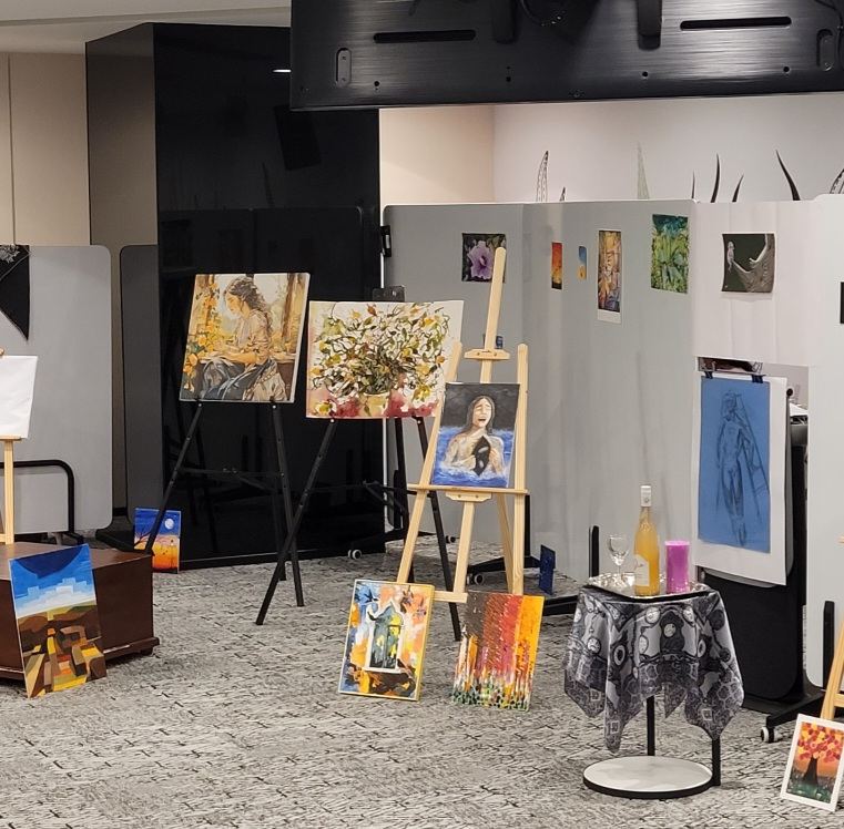 every artist paints a nude once - mine was abstract and ended up on stage